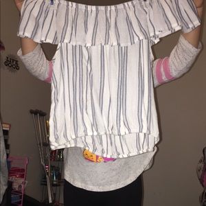 size medium over the shoulder shirt